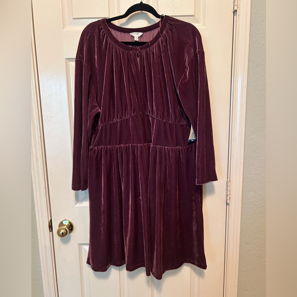 Terra Sky Velvet Purple Dress